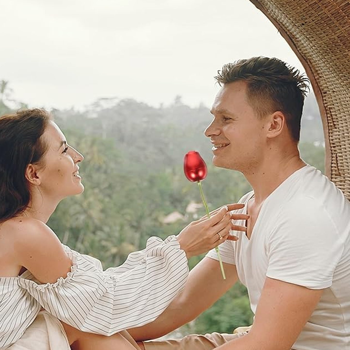 Metal Red Rose Couple Jewelry Box-fancy Jewelry Box (1 Pc) - Happy Price - Image 6