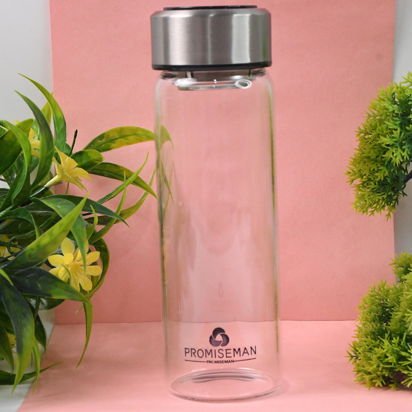 Outdoor Sport Glass Water Bottle  With Steel Lid  500 Ml Approx) - Happy Price - Image 4