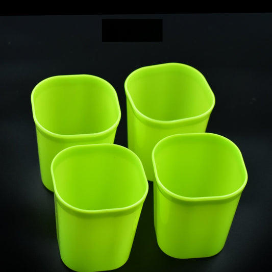 Plastic Drinking Glass Set For Drinking Milk Water Juice (Pack Of 4) - Happy Price - Image 1