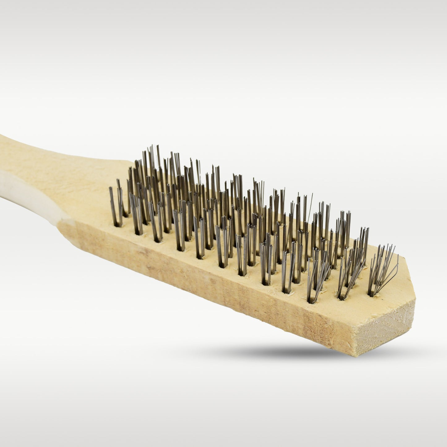Steel Wire Brush with Wooden Handle for Tough Cleaning (1 Pc) - Happy Price - Image 5