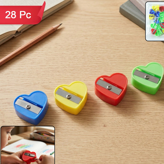 Heart Shape Pencil Sharpener (28 Pc Set)