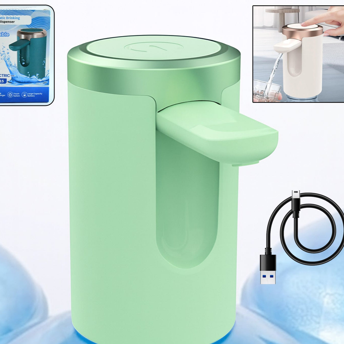 Usb Rechargeable Automatic Water Dispenser For 20 Litre Bottle (1 Pc) - Happy Price - Image 1