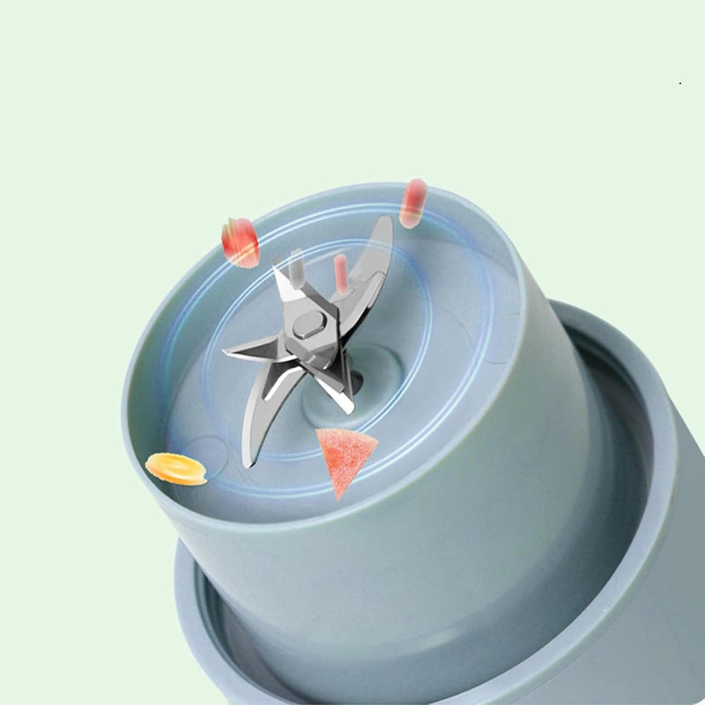 Portable USB Rechargeable Juicer Blender, 500ml Capacity, 6 Steel Blades, with Handle & Straw - Happy Price - Image 3