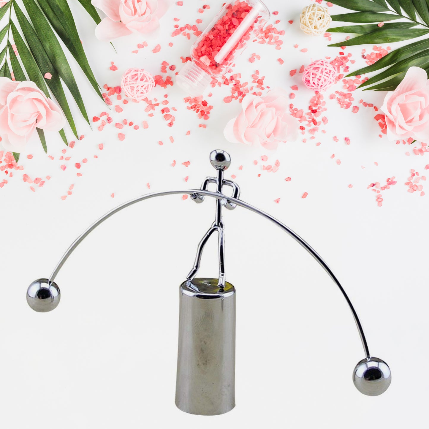 Mini Steel Balance Toy Decoration Pendulum Newton Cradle Balance Ball Tumbler Desk Toy Metal Man Home Home Decoration Crafts - Happy Price - Image 5