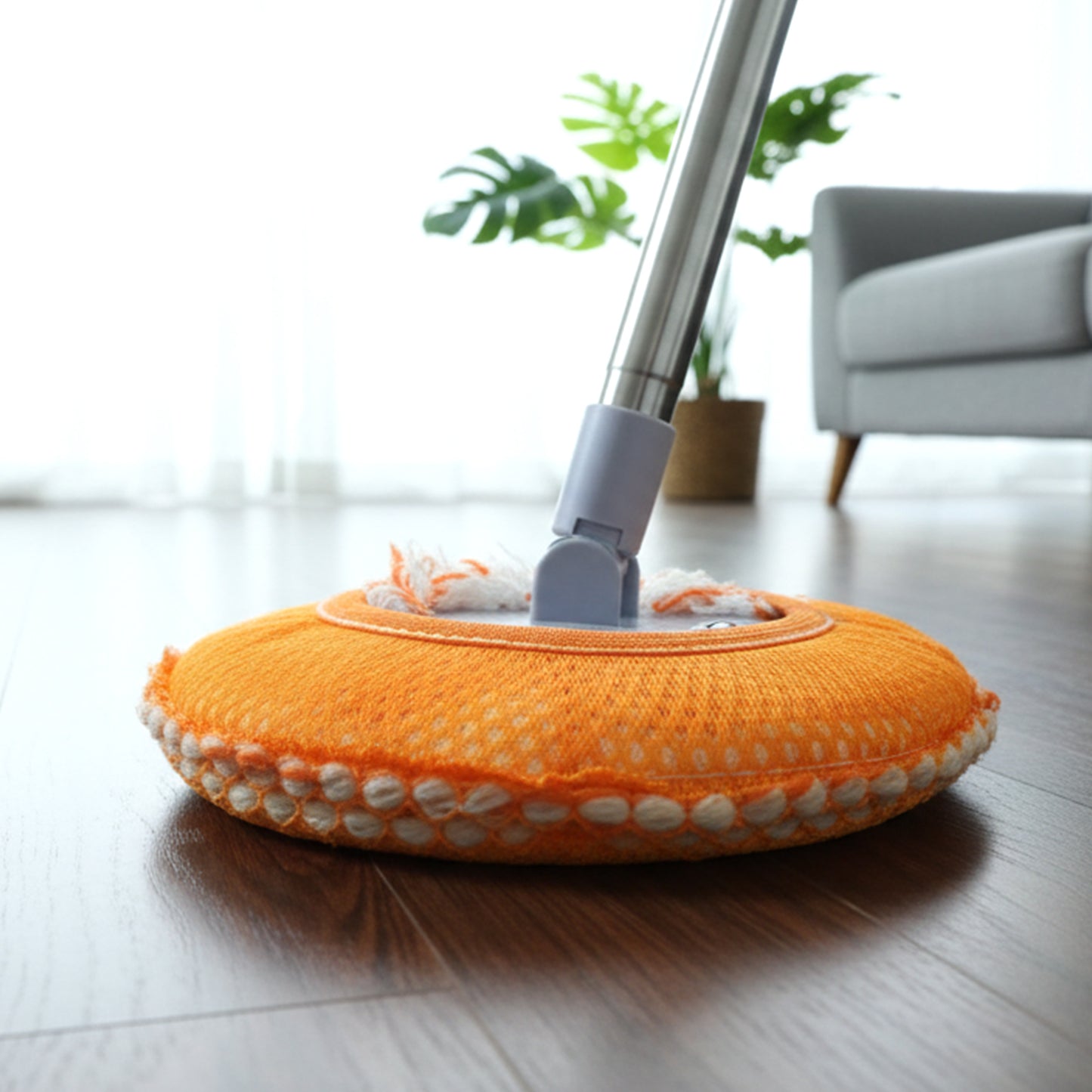 Multipurpose Spin Mop Set with Bucket and Microfiber Head - 1 Pc - Happy Price - Image 6