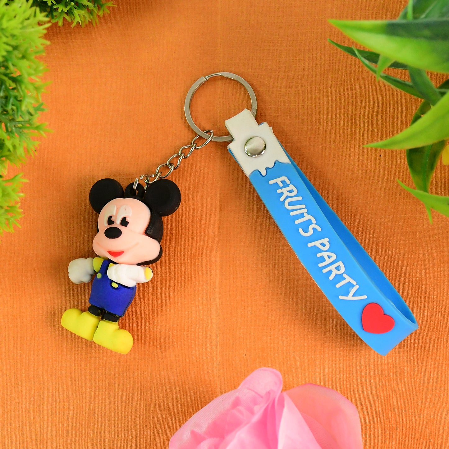 Cute Cartoon Silicone 3d Key Chain With Metal Hook  Strap (Pack Of 1) - Happy Price - Image 3