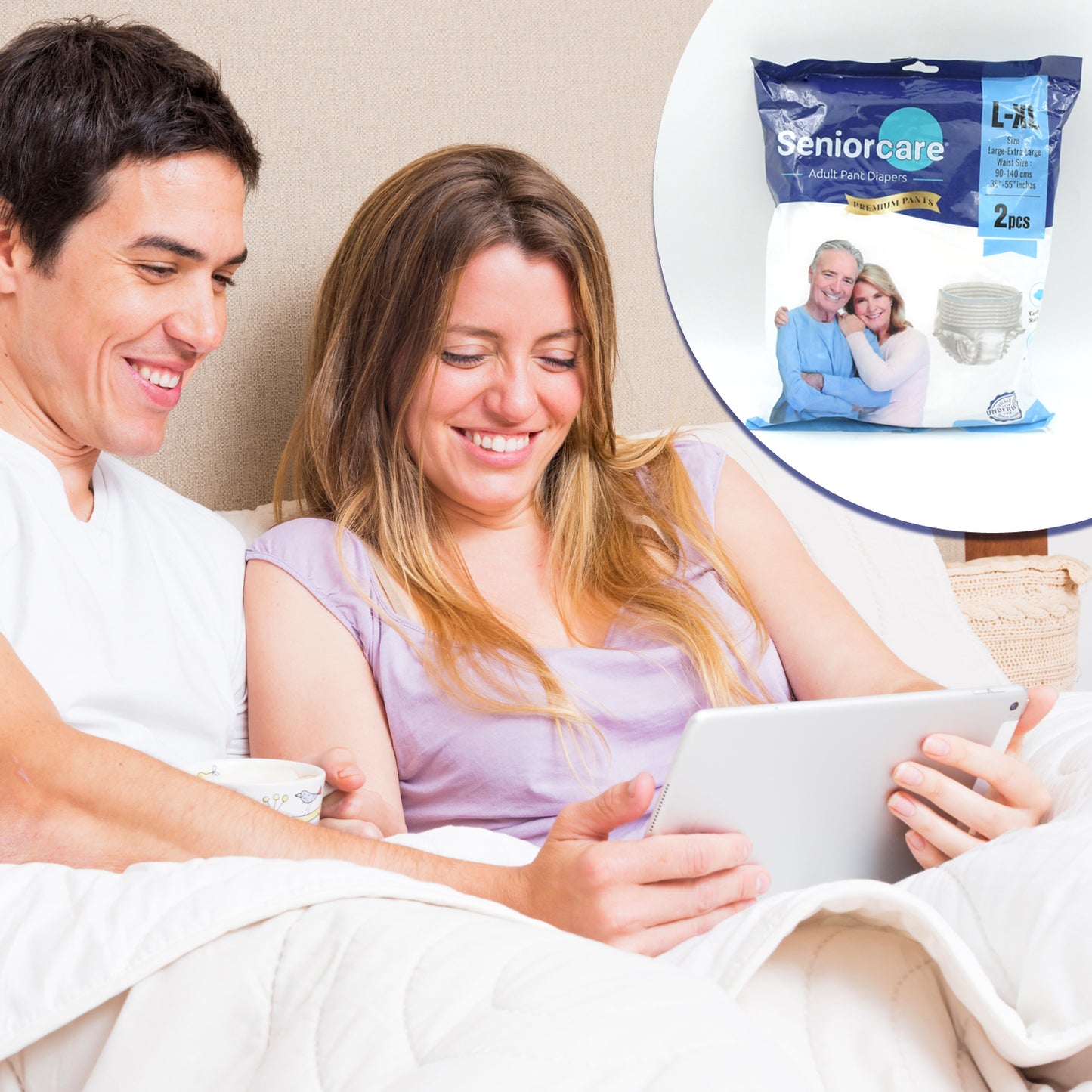 0970 Large - Extra Large Senior Care Adult Pull Up Diaper Pants (Waist Size (90-140 Cm  35 -55 Inch) Adult Diapers  ( Large - Extra Large L-xl2pc) - Happy Price - Image 6