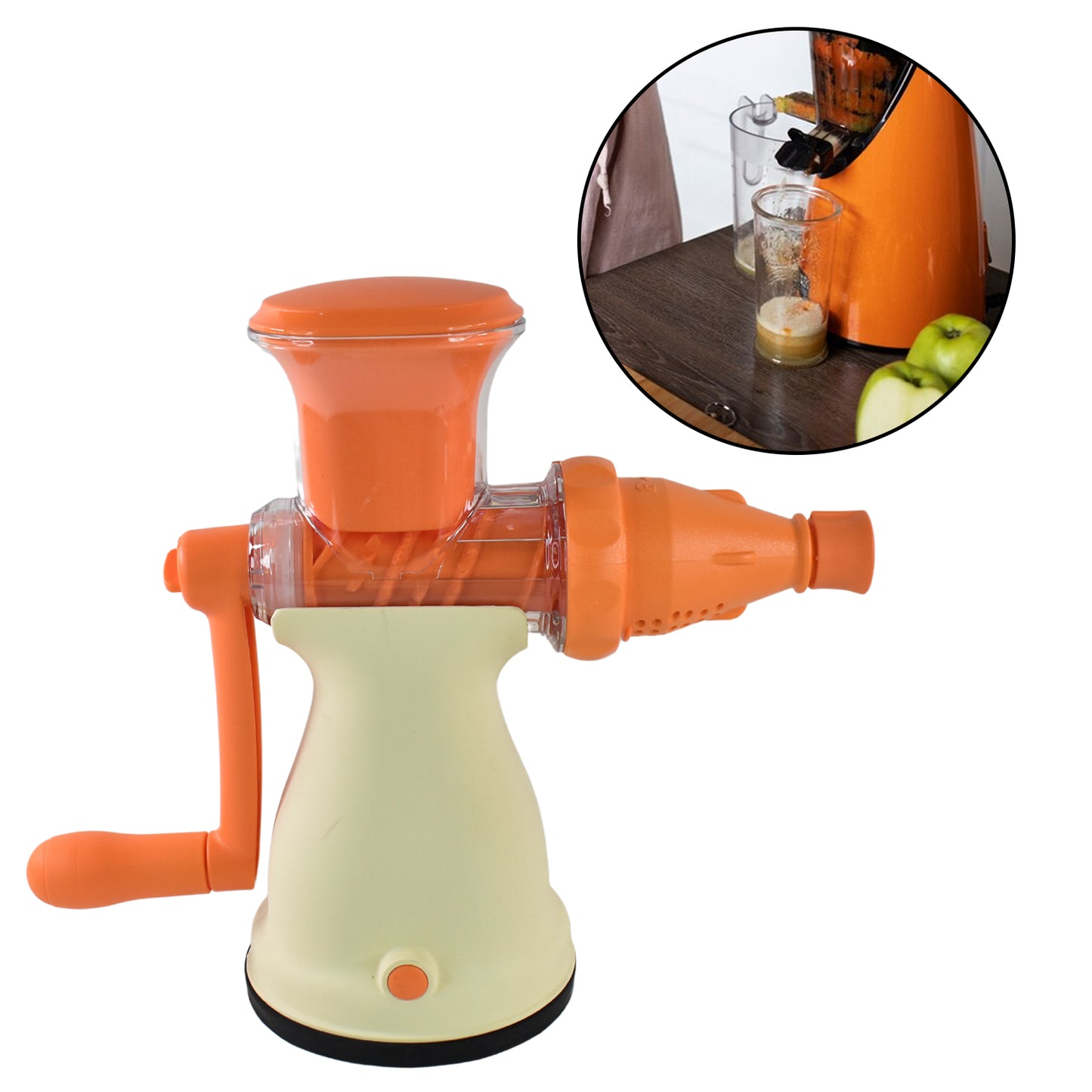 Apex Manual Carrot And Fruit Juicer  Heavy-duty (1 Pc With Glass) - Happy Price - Image 4