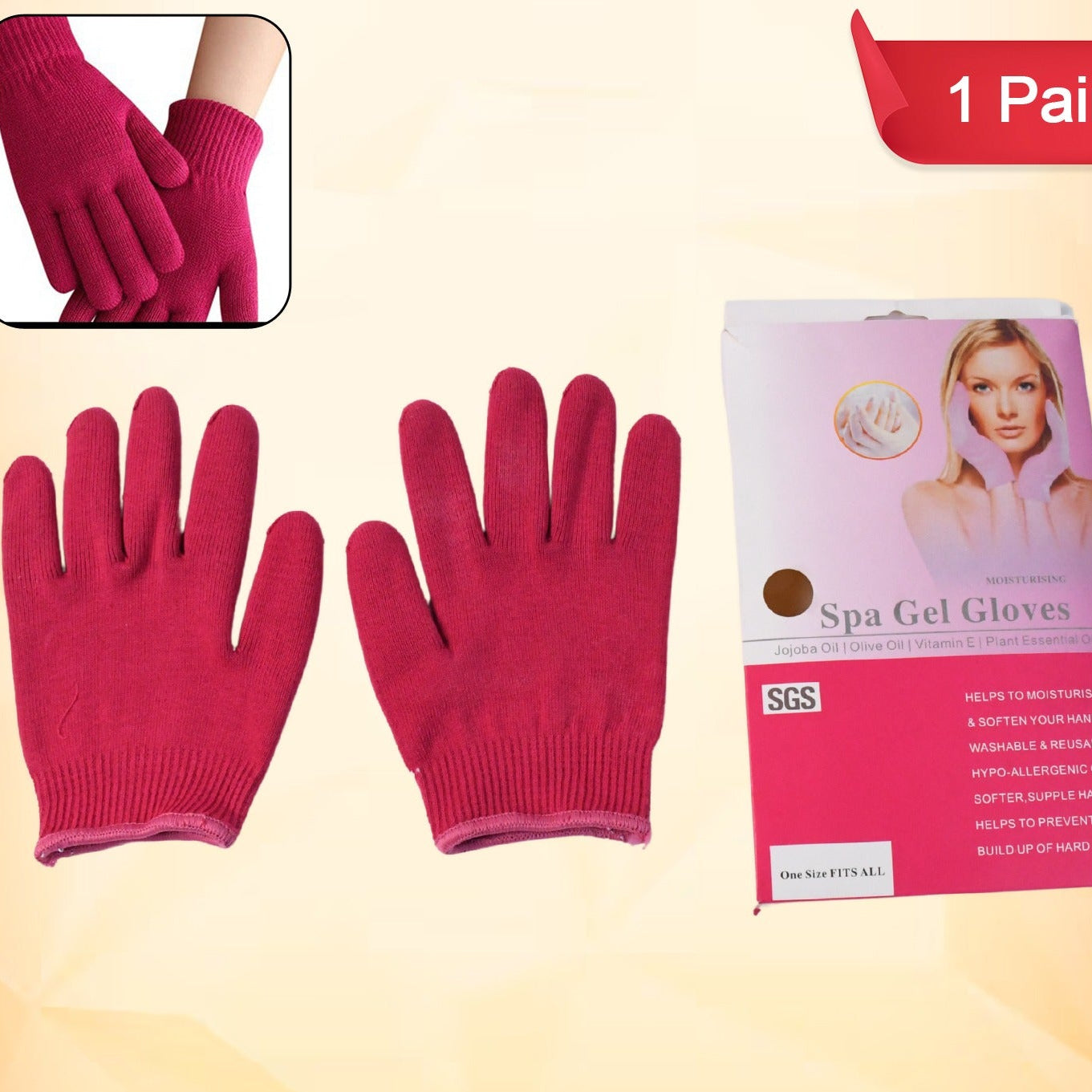 1 Pair Moisturizing Gloves Finger Moisture Gloves Soft Moisturizing Gloves For Dry - Happy Price - Image 1