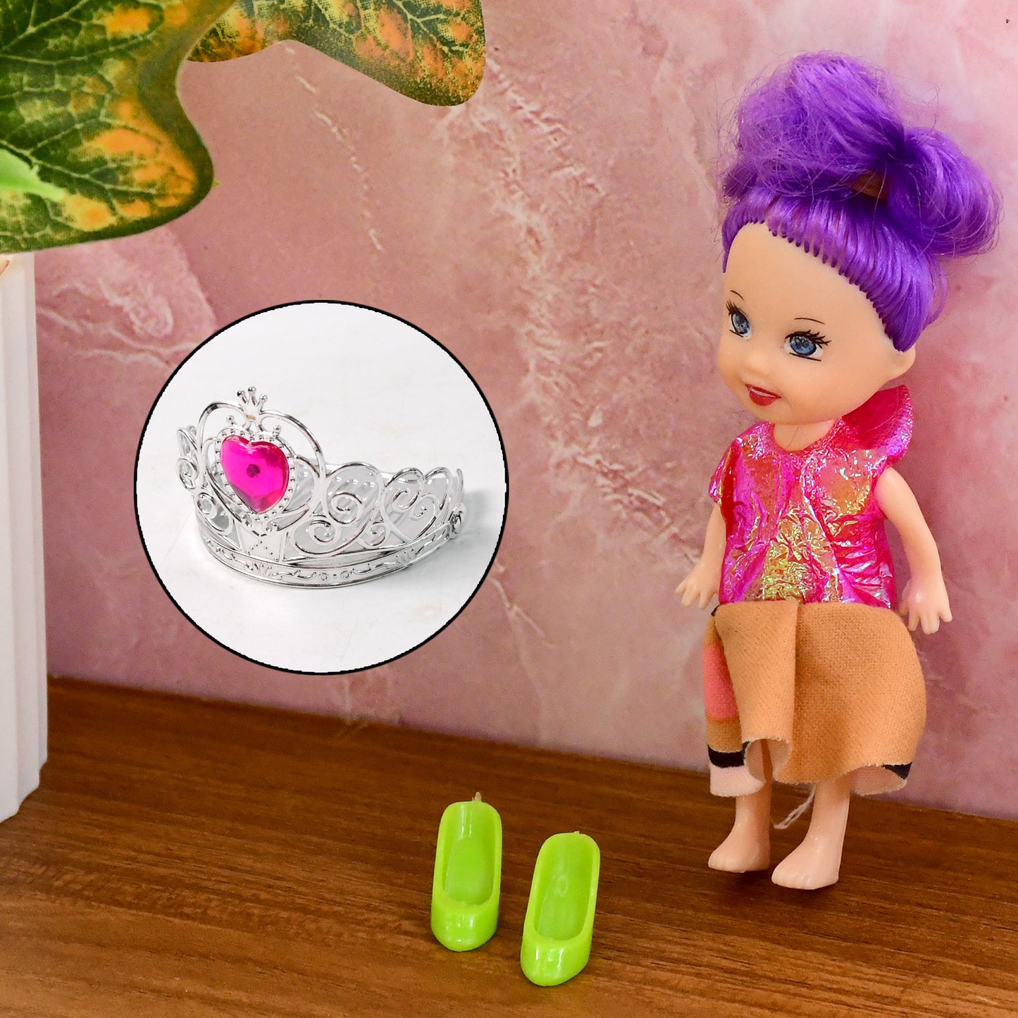 Fashion Doll and Baby Doll Playset with Crown and Accessories for Kids - Happy Price - Image 4