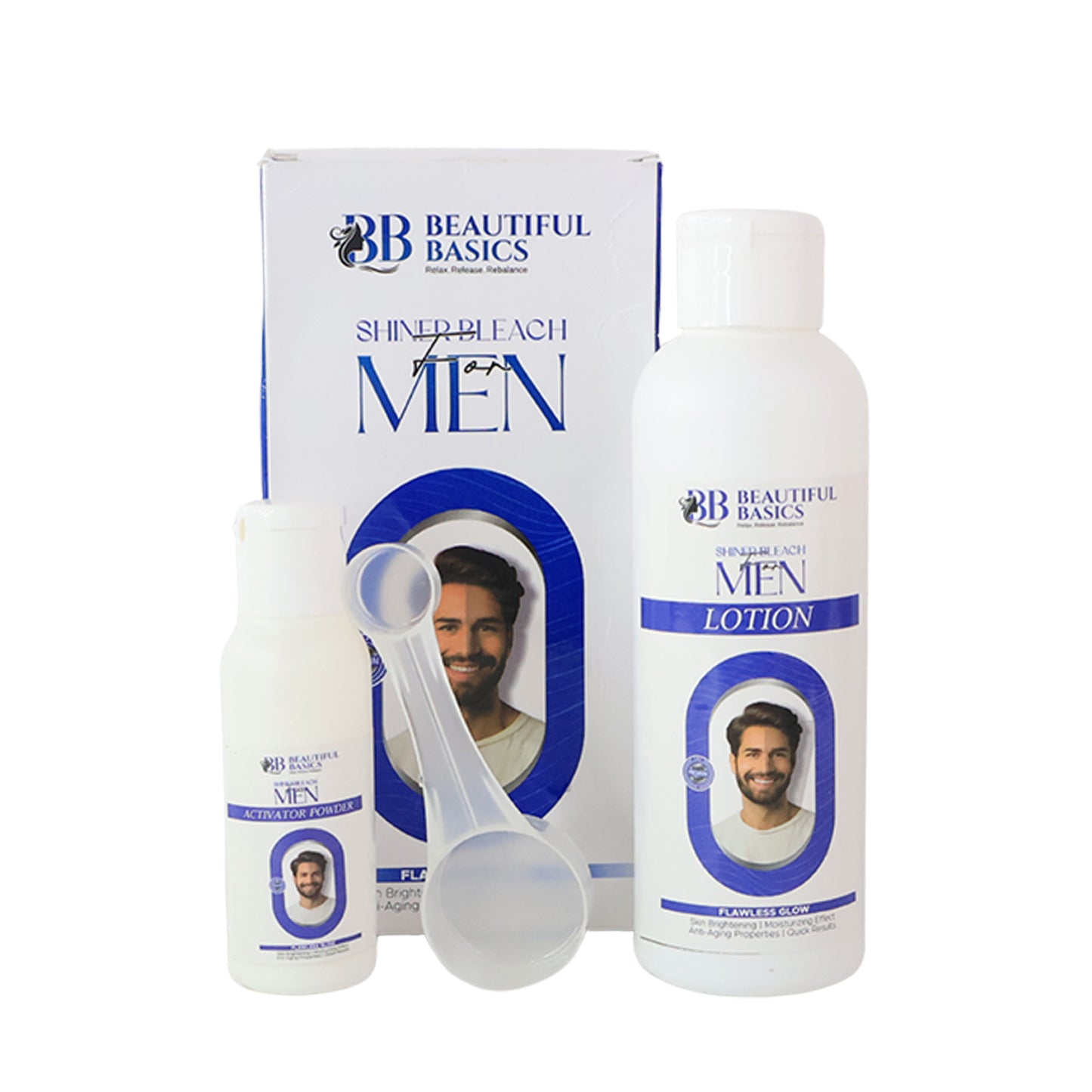 Beautiful Basics Shined Men's Skin Brightening Bleach Set - 200 Gm - Happy Price - Image 2