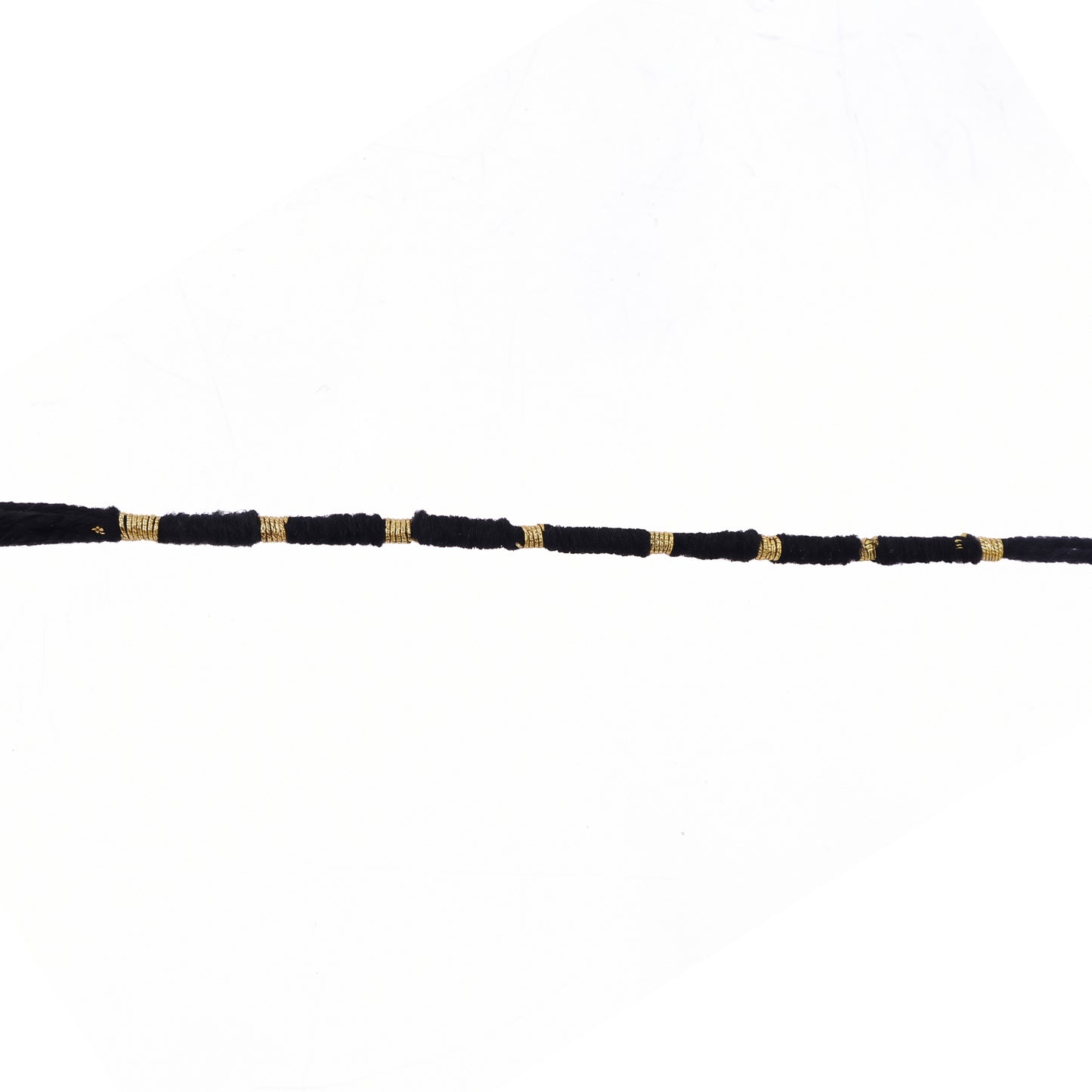 Handmade Black Thread Rakhi with Gold Beads - 1 Piece - Happy Price - Image 4