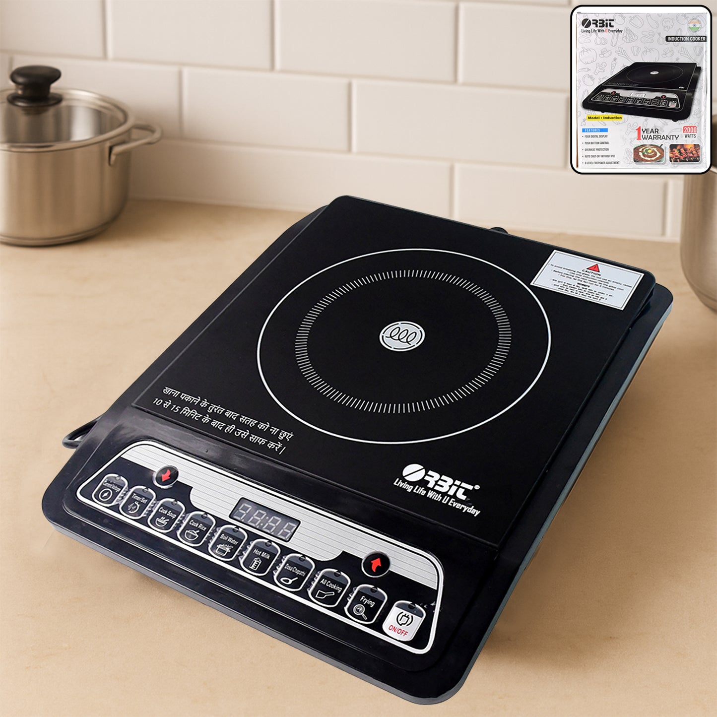 2000W Digital Induction Cooker with Touch Control & LED Display - 1 Pc - Happy Price - Image 3