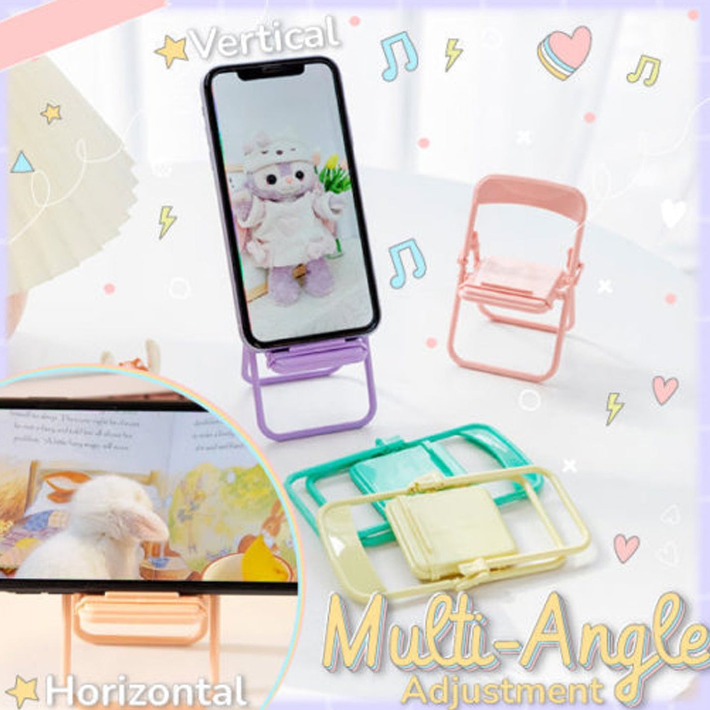 1 Pc Chair Mobile Stand Used In All Kinds Of Household And Official Purposes As A Stand And Holder For Mobiles And Smartphones Etc. - Happy Price - Image 7