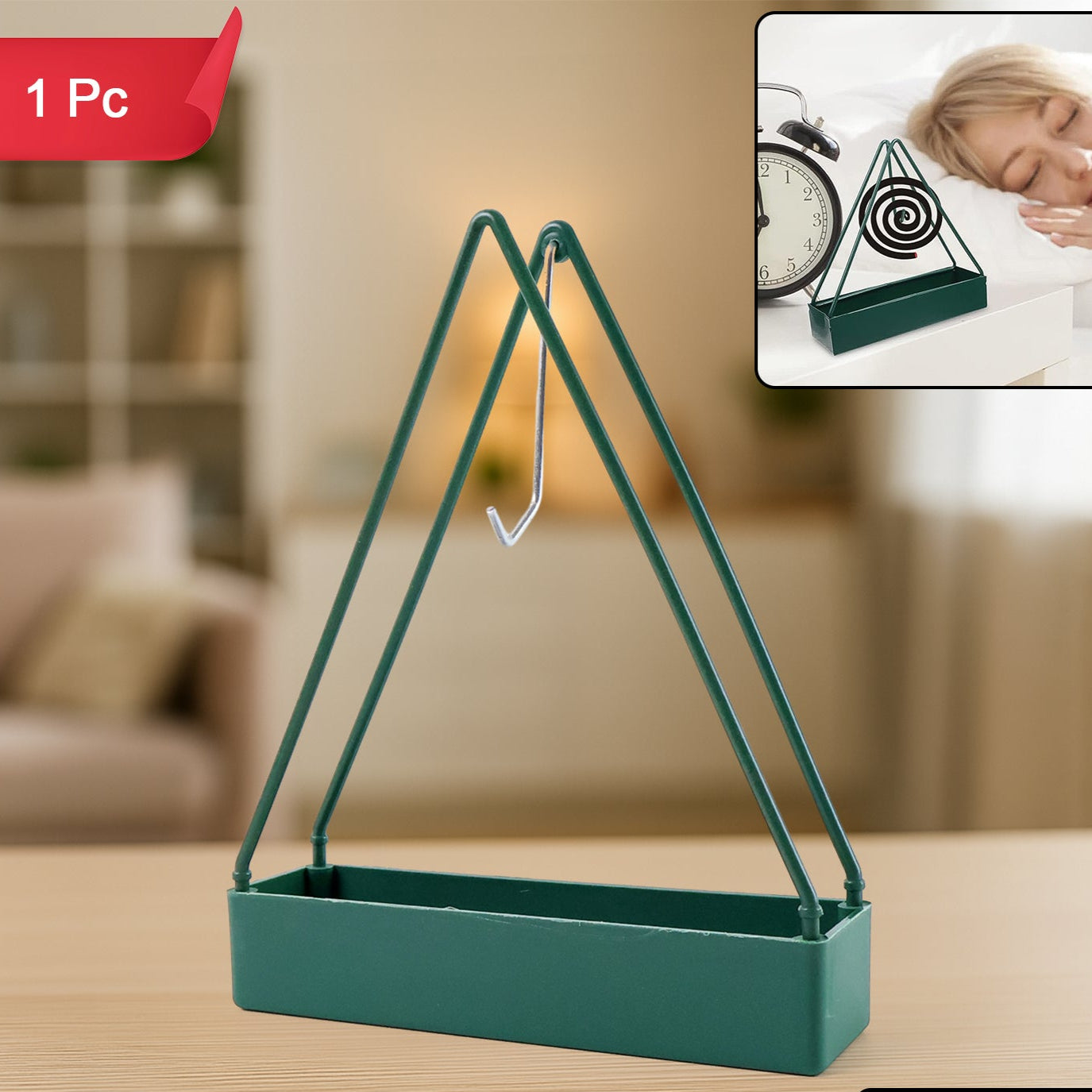 Premium Big Plastic Mosquito Coil Holder Stand (1 Pc) - Happy Price - Image 1