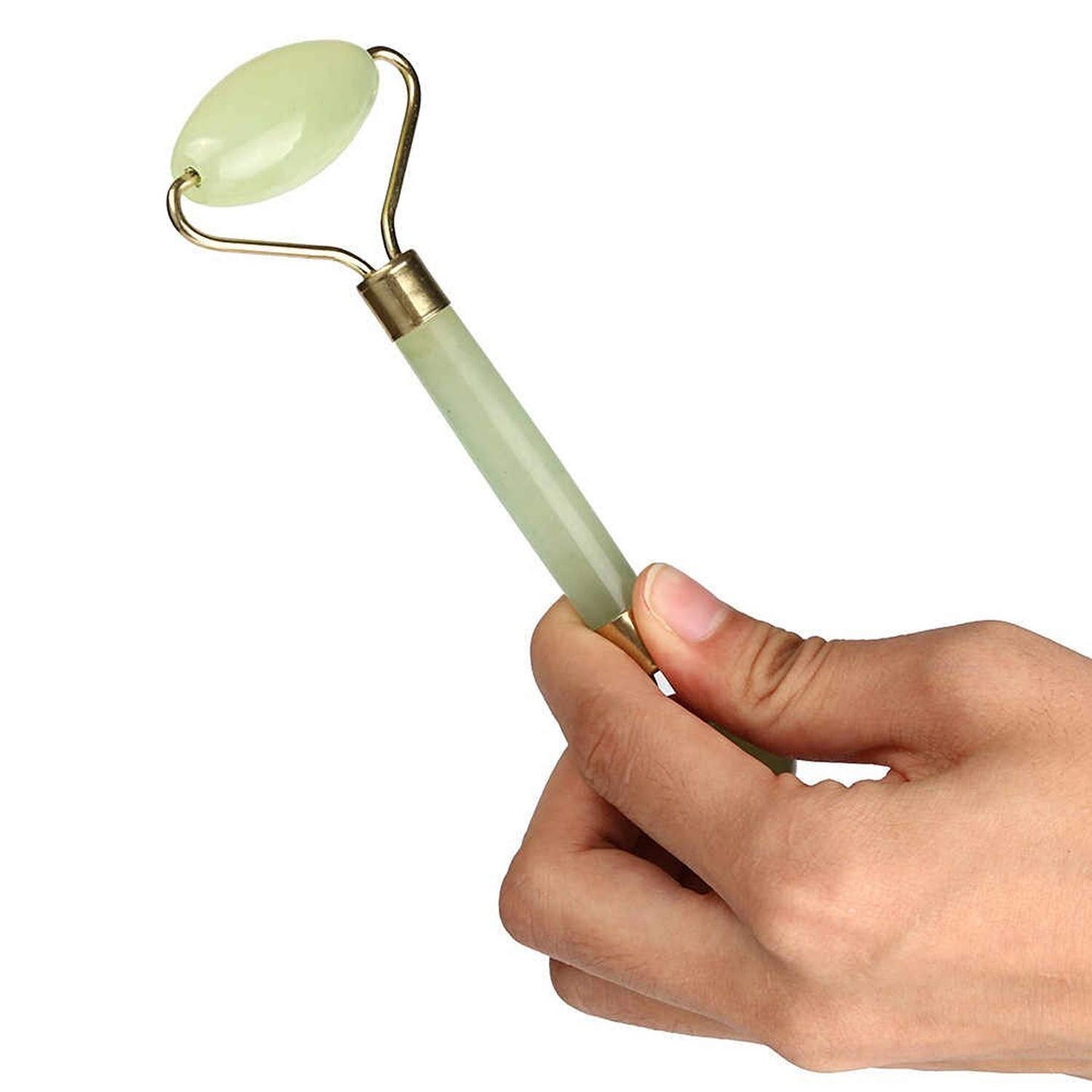 Dual Head Jade Stone Face Roller & Gua Sha Set - Natural Skin Massager (1 Pc) - Happy Price - Image 4