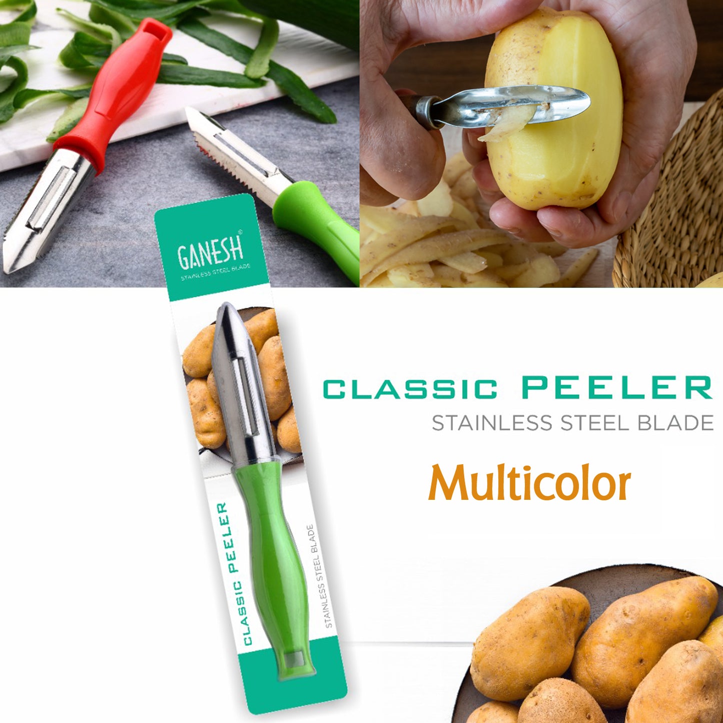 Ganesh Stainless Steel Classic Peeler - Happy Price - Image 7