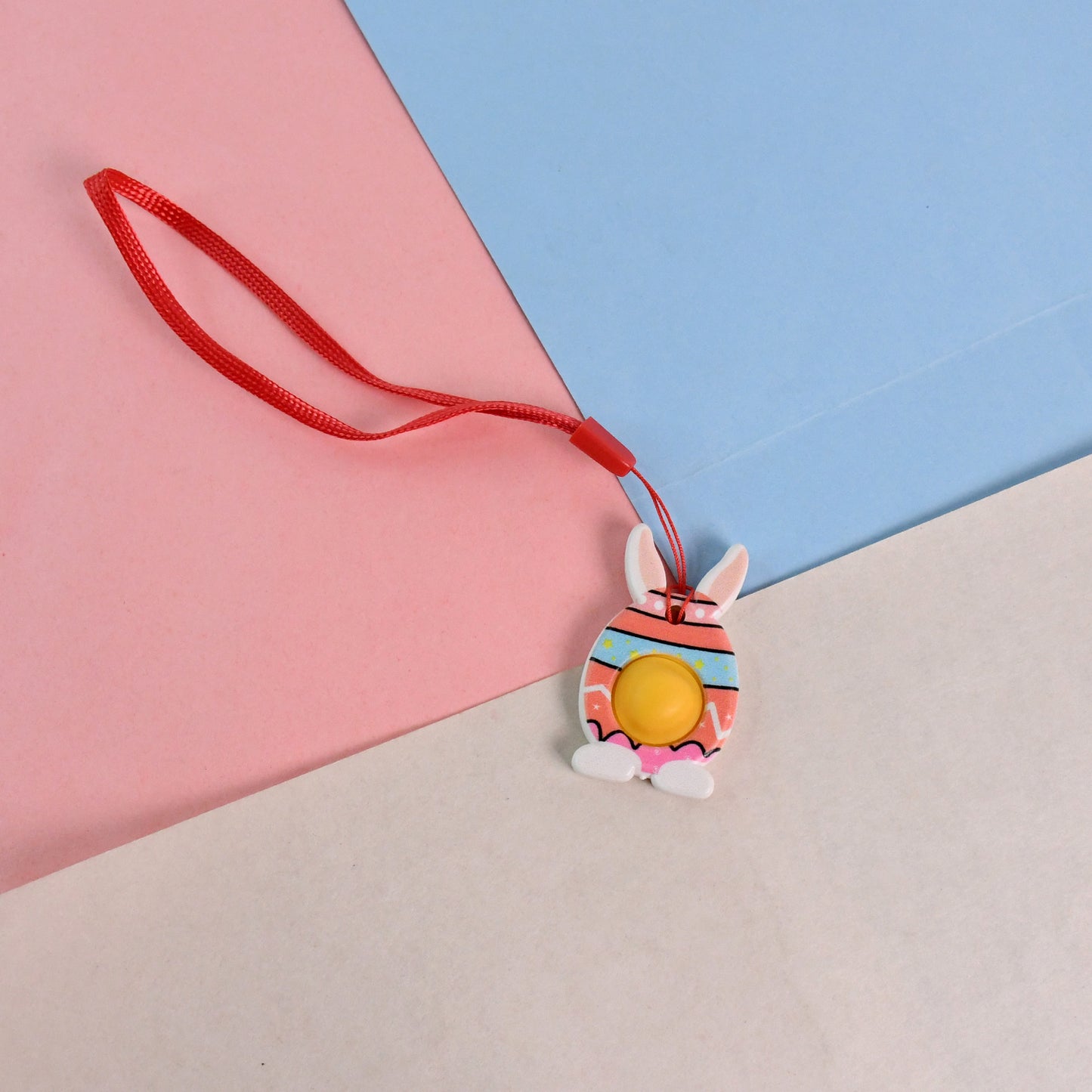 Cute Bunny-shaped Pop It Fidget Toy Keychain (1 Pc) - Happy Price - Image 5
