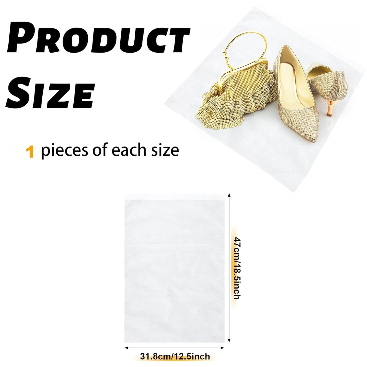 Non-Woven Drawstring Shoe Bag (48 X 31 Cm, 1 Pc) - Breathable Footwear Organizer - Happy Price - Image 3