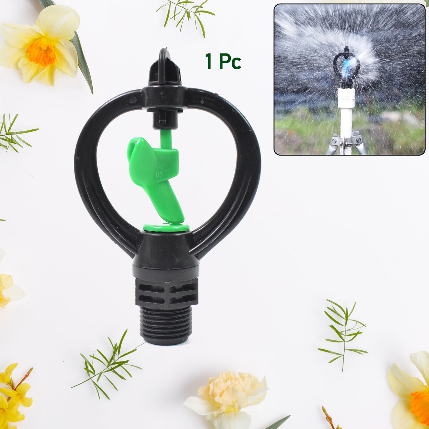 Rotating Irrigation Sprinkler Plastic Spray Nozzle Butterflies Rain Shaped (1 Pc) - Happy Price - Image 2
