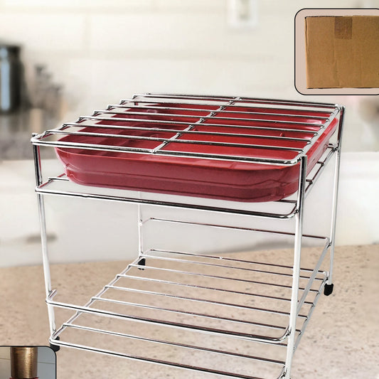 Premium Stainless Steel 2-Tier Kitchen Utensil Organizer Stand - Happy Price - Image 1