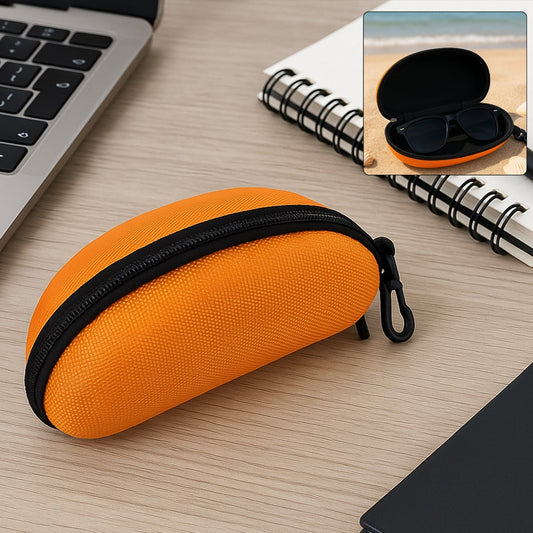 Hard Zipper Case for Eyeglasses and Sunglasses - 1 Pc - Happy Price - Image 1