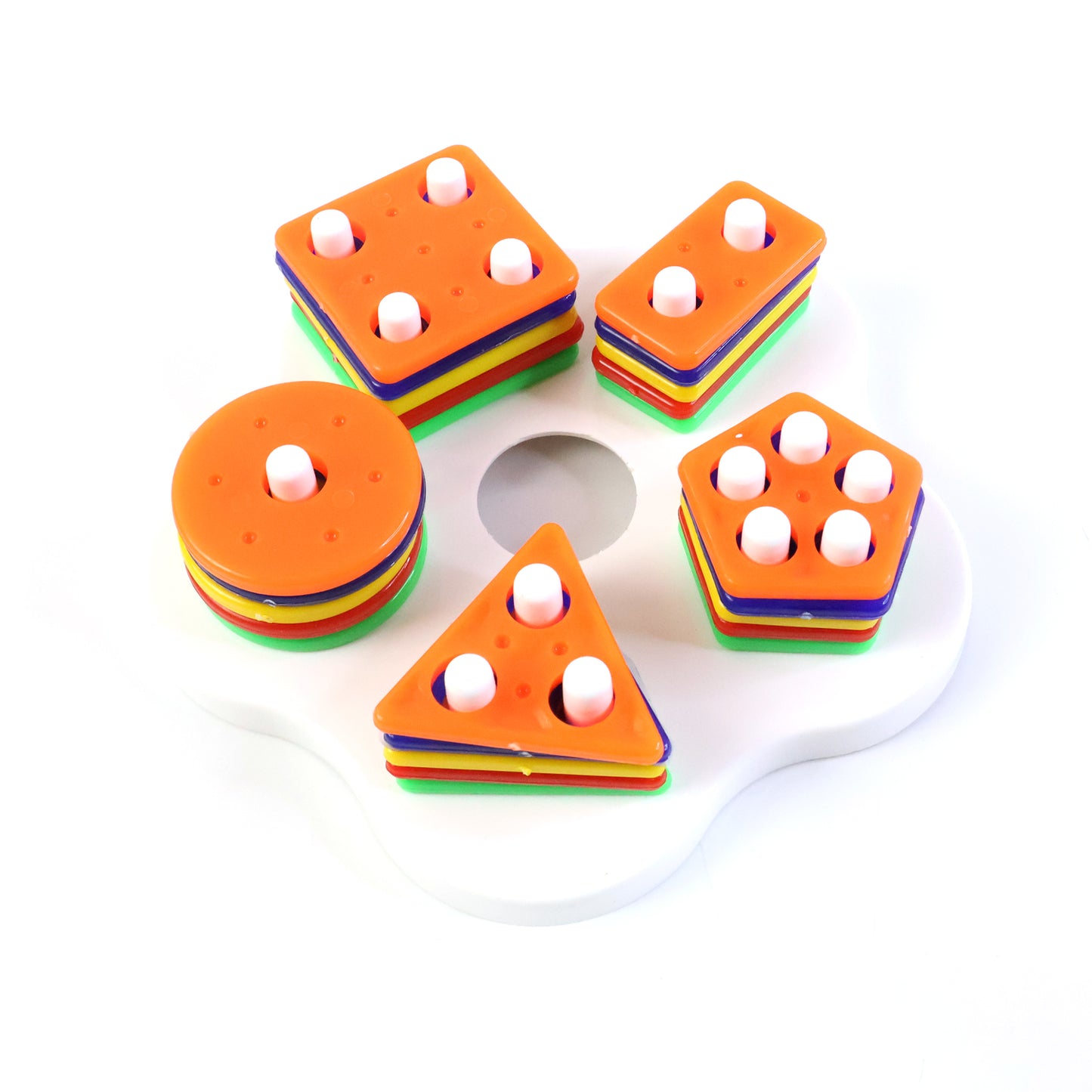 Geometric Shape Stacking and Sorting Toy for Toddlers - Happy Price - Image 2