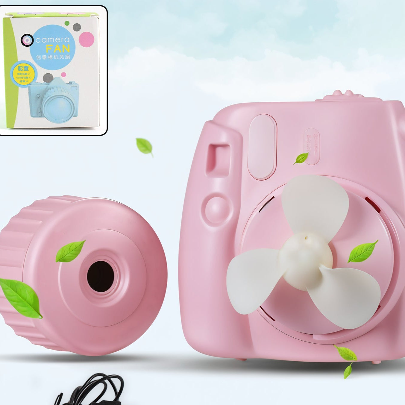 Usb Mini Camera-shaped Fan (1 Pc) - Happy Price - Image 1