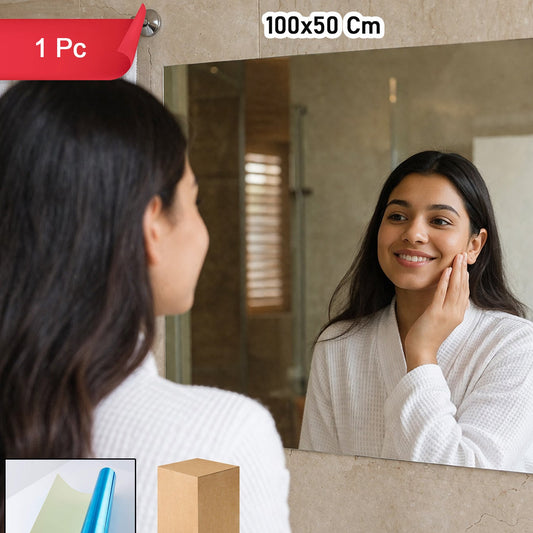 Self Adhesive Wall Mirror Sheet (1 Pc 100x50 Cm)