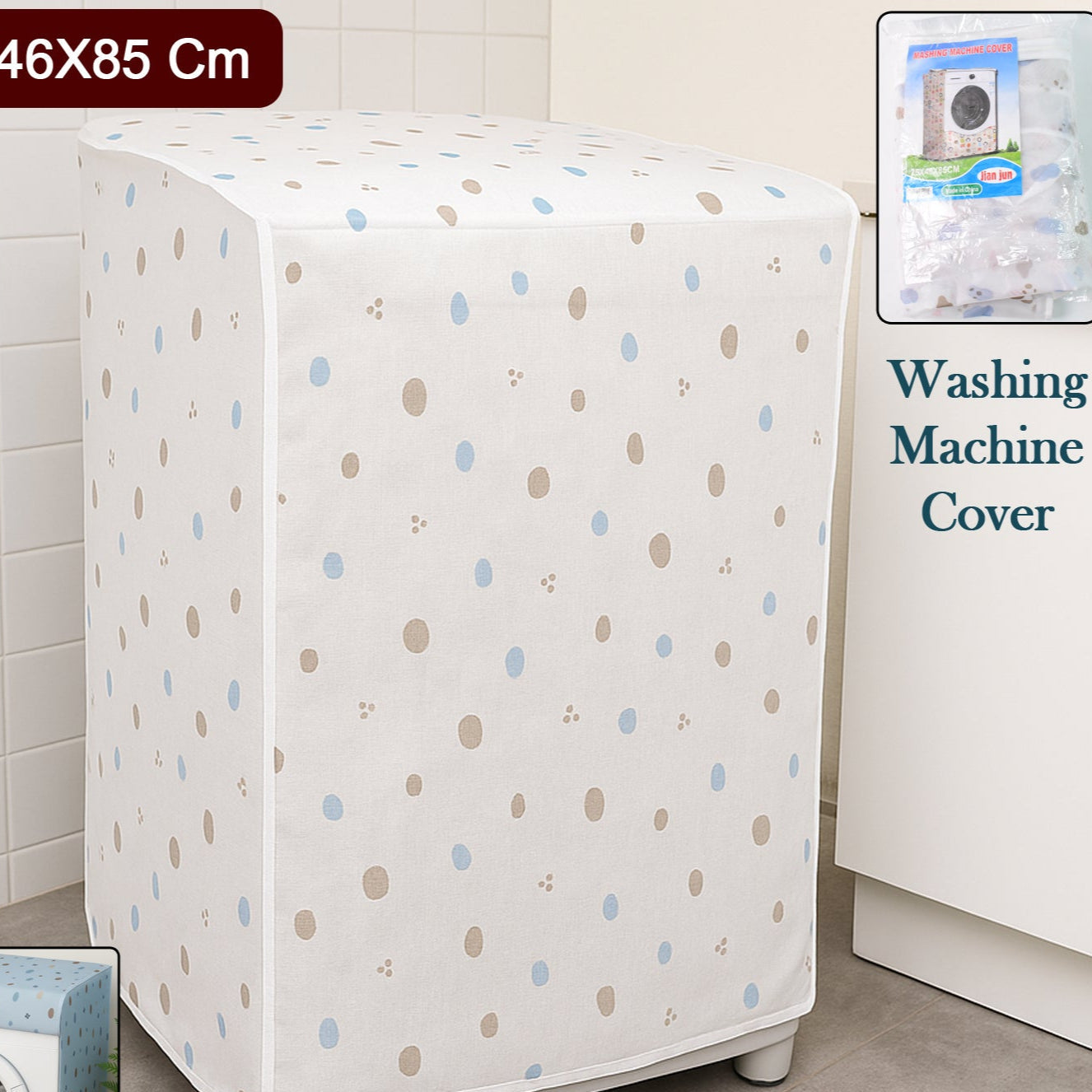Washing Machine Cover Tumble Dryer Cover Sun Protection Dustproof Washing Machine Protective Cover (75x46x85 Cm) - Happy Price - Image 1