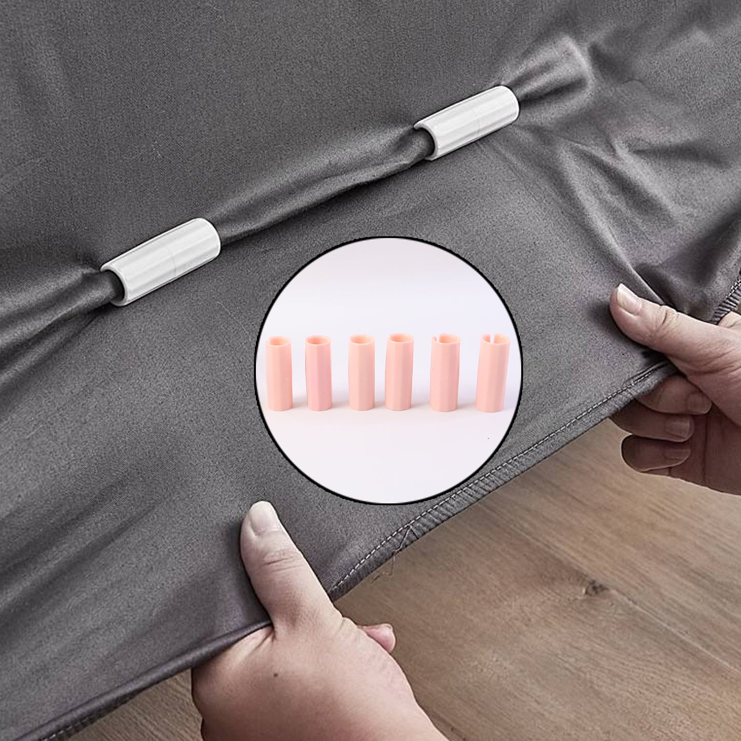 6 Pcs Universal Bed Sheet Grippers - Anti-Slip Mattress Fasteners - Happy Price - Image 3