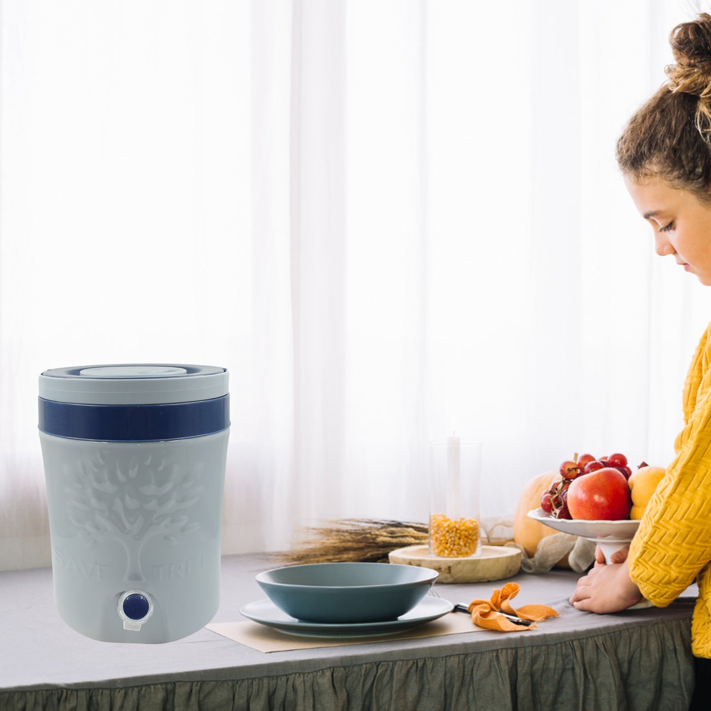 Insulated Plastic Water Rover Jug With A Sturdy Handle Water Jug Camper With Tap Plastic Insulated Water Water Storage Cool Water Storage For Home  Travelling (2500ml 7500ml 12000ml) - Happy Price - Image 3
