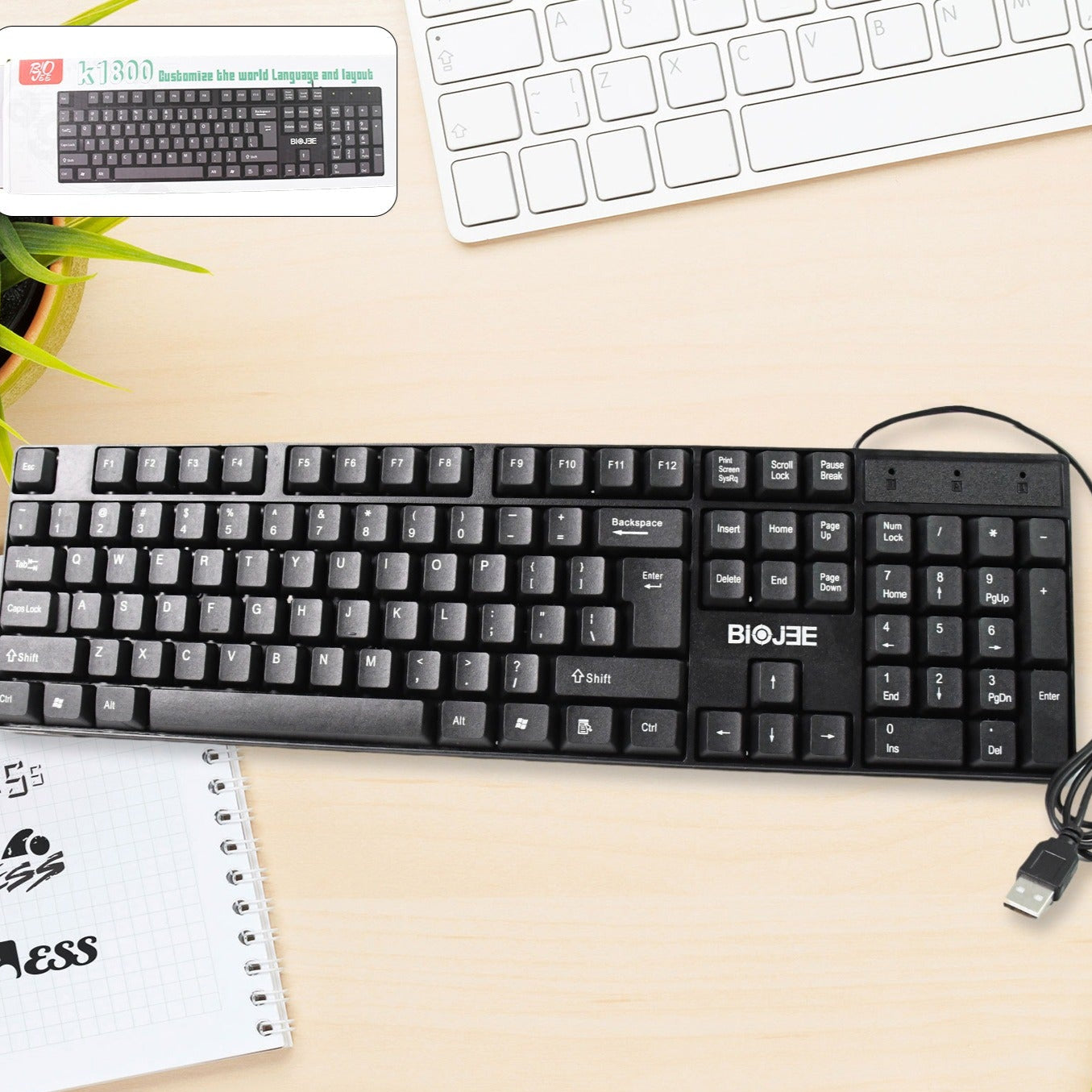 Wired Usb Keyboard 104 Keys (1 Pc) - Happy Price - Image 1