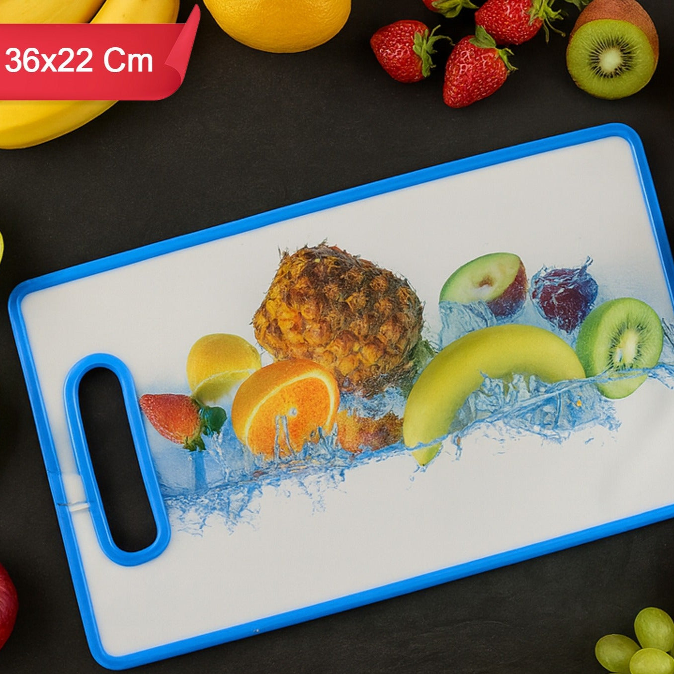 Large Rectangular Fruit Print Cutting Board (36x22cm  1 Pc) - Happy Price - Image 1