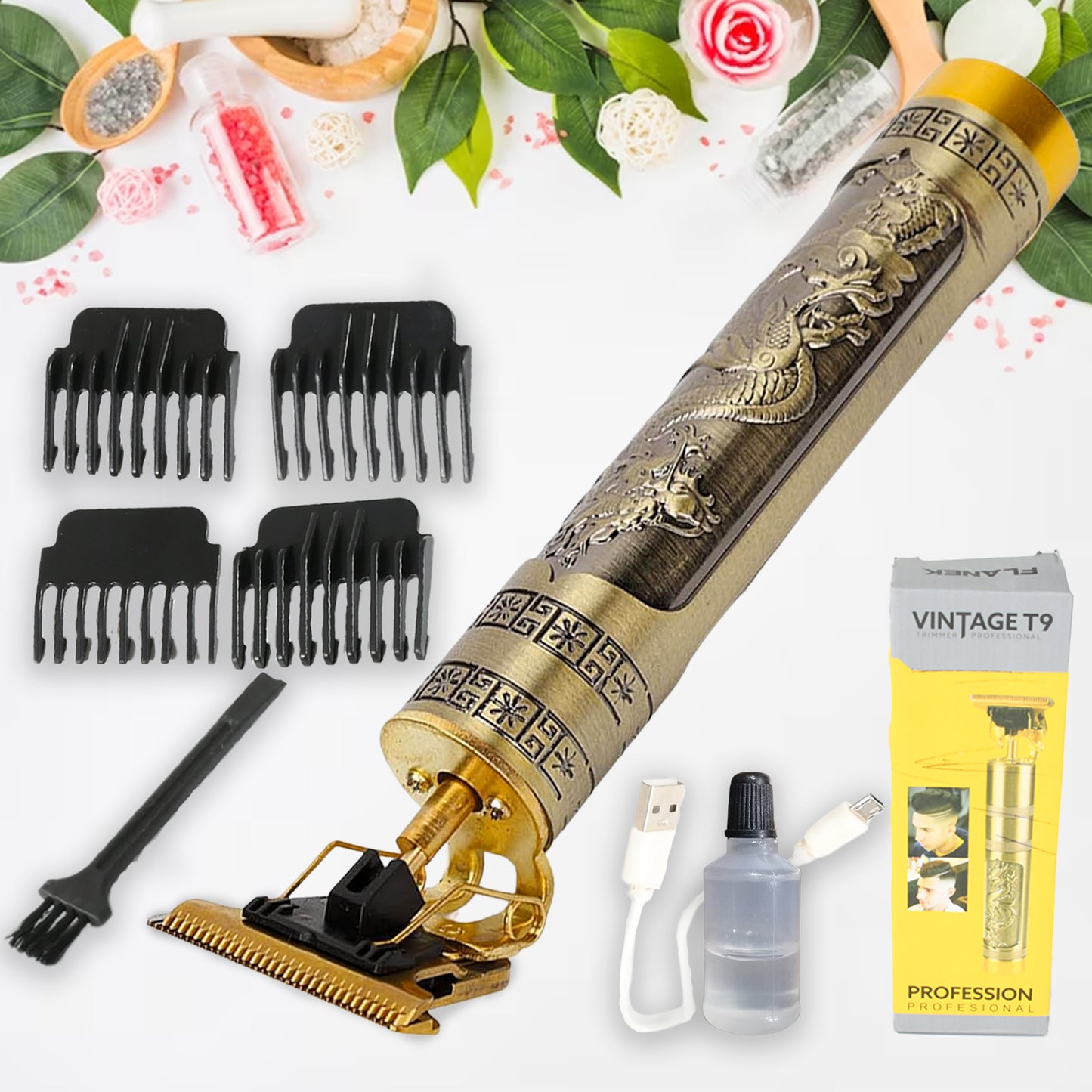 Hair Trimmer For Men Hair Style Trimmer Professional Hair Clipper Electric Shaving Machine Dry Shaving For Men - Hair Shaving And Trimming Beard With 4 Adjustable Blade Clipper Oil Cleaning Brush - Happy Price - Image 2