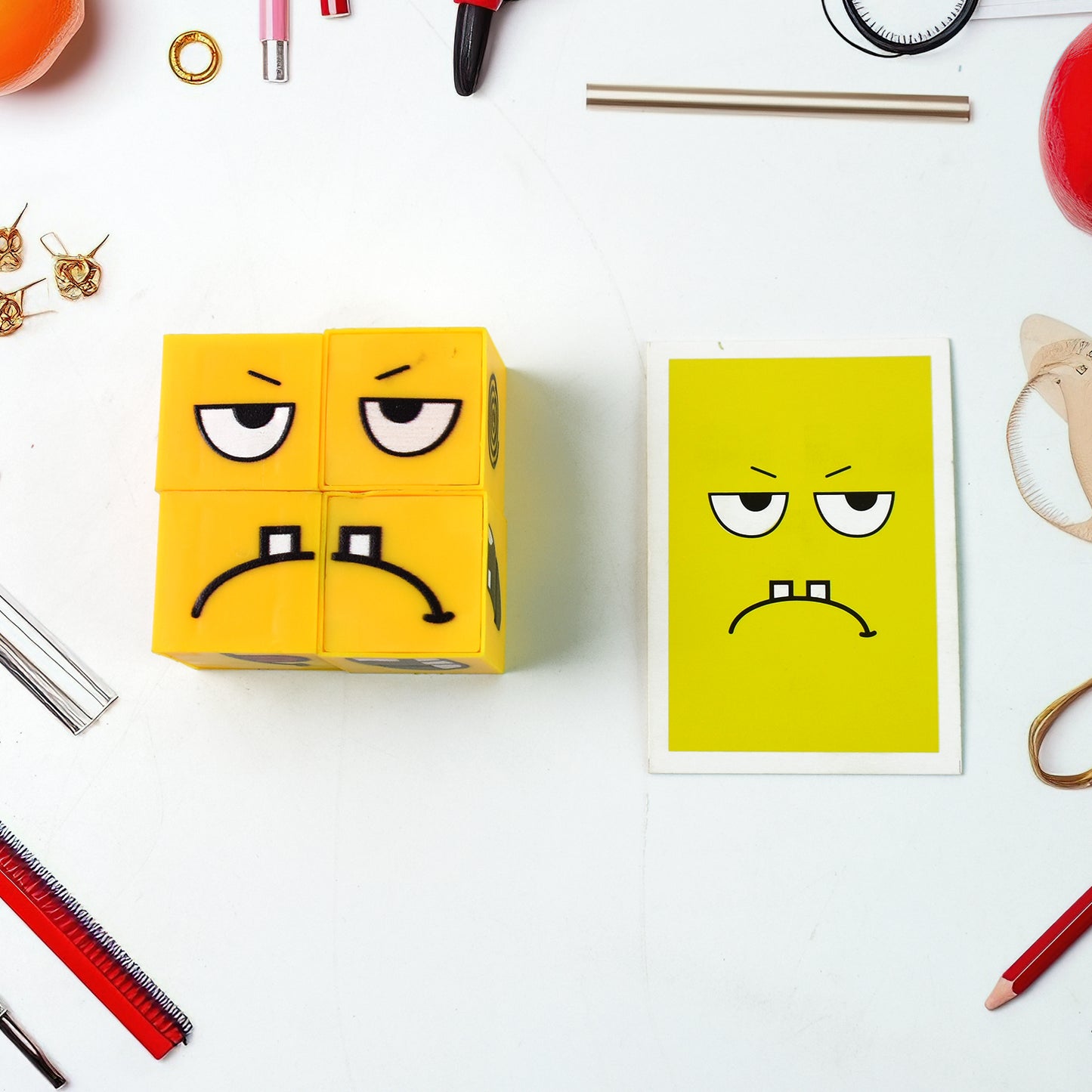 Face Changing Puzzle Cube Toy Set for Kids - Emotional Intelligence Learning Game - Happy Price - Image 3