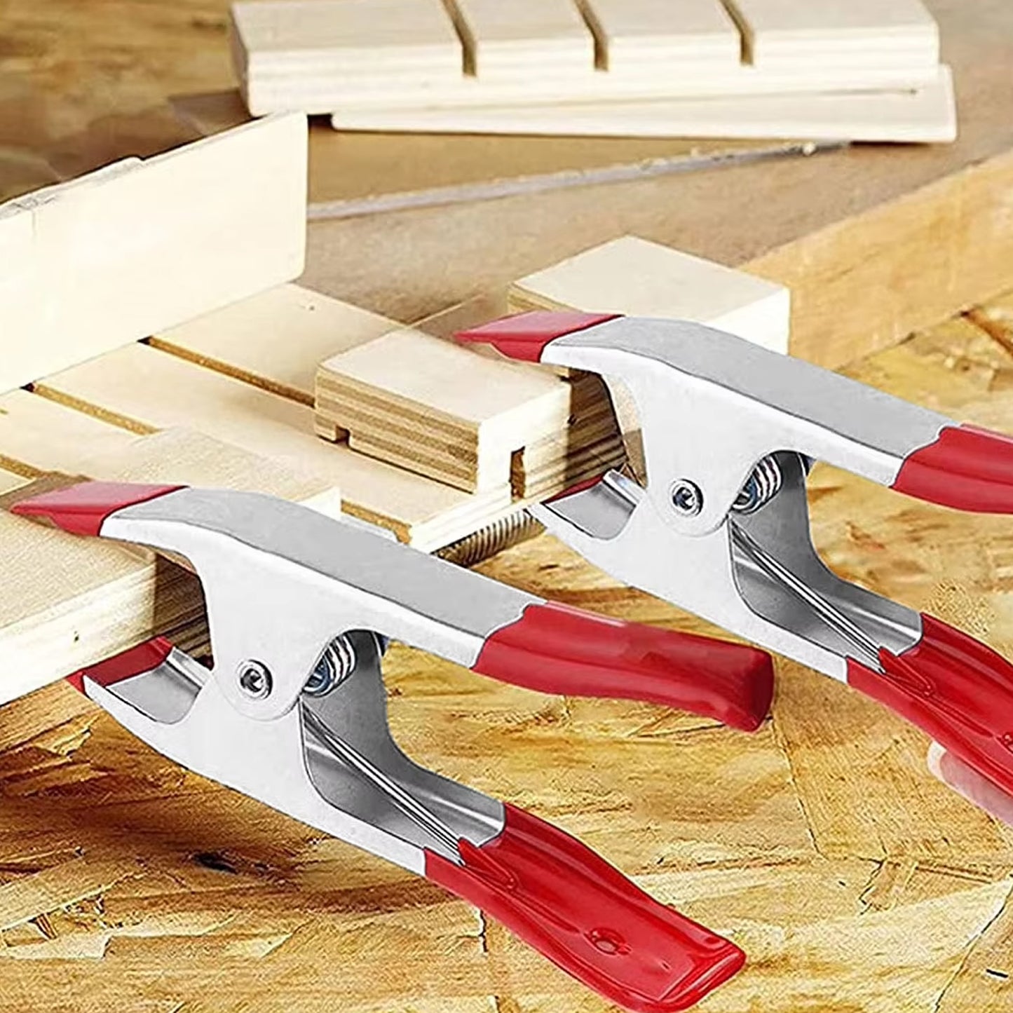 Metal Spring Clamps Heavy Duty Spring Metal Clips Clamp  (5 Pcs Set) - Happy Price - Image 3