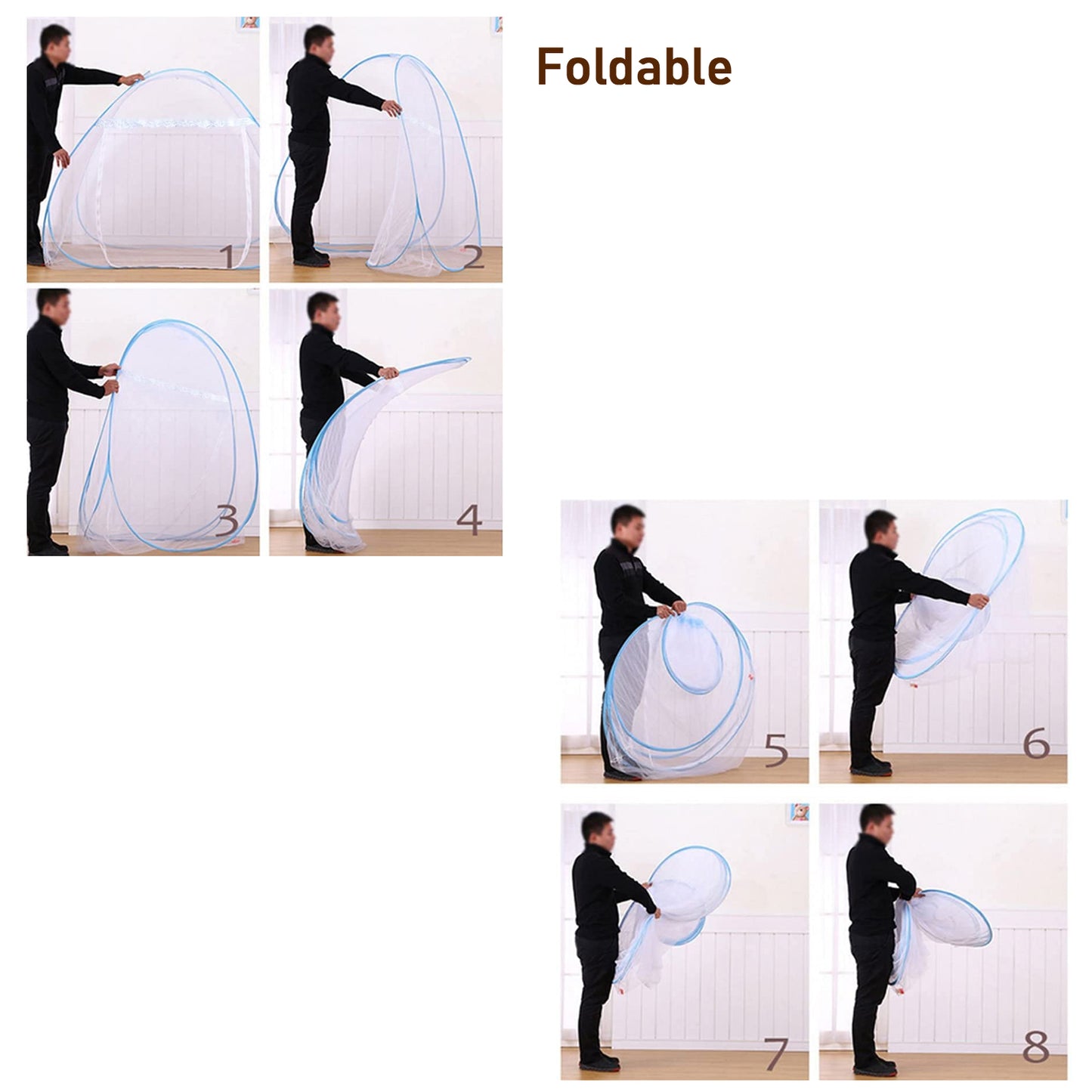 Premium Polyester Foldable Mosquito Net Tent (100 Cm Long  1 Pc) - Happy Price - Image 4