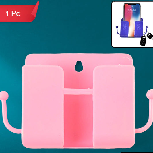 1 Pc Blue Wall Mount Mobile Stand With Hook - Happy Price - Image 1
