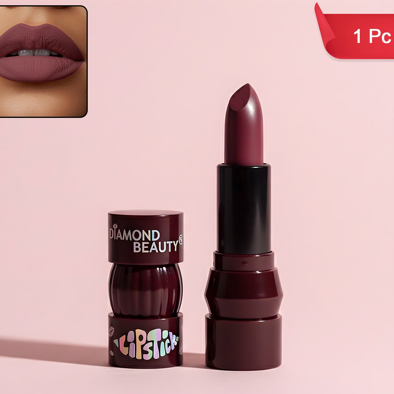 Diamond Beauty Matte Lipstick - 1 Pc Mix Color, Long-Lasting & Hydrating - Happy Price - Image 1