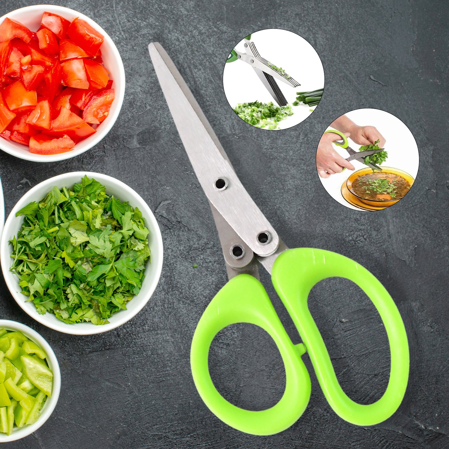 Premium 5 Blade Multipurpose Herb Scissors (1 Pc) - Happy Price - Image 3