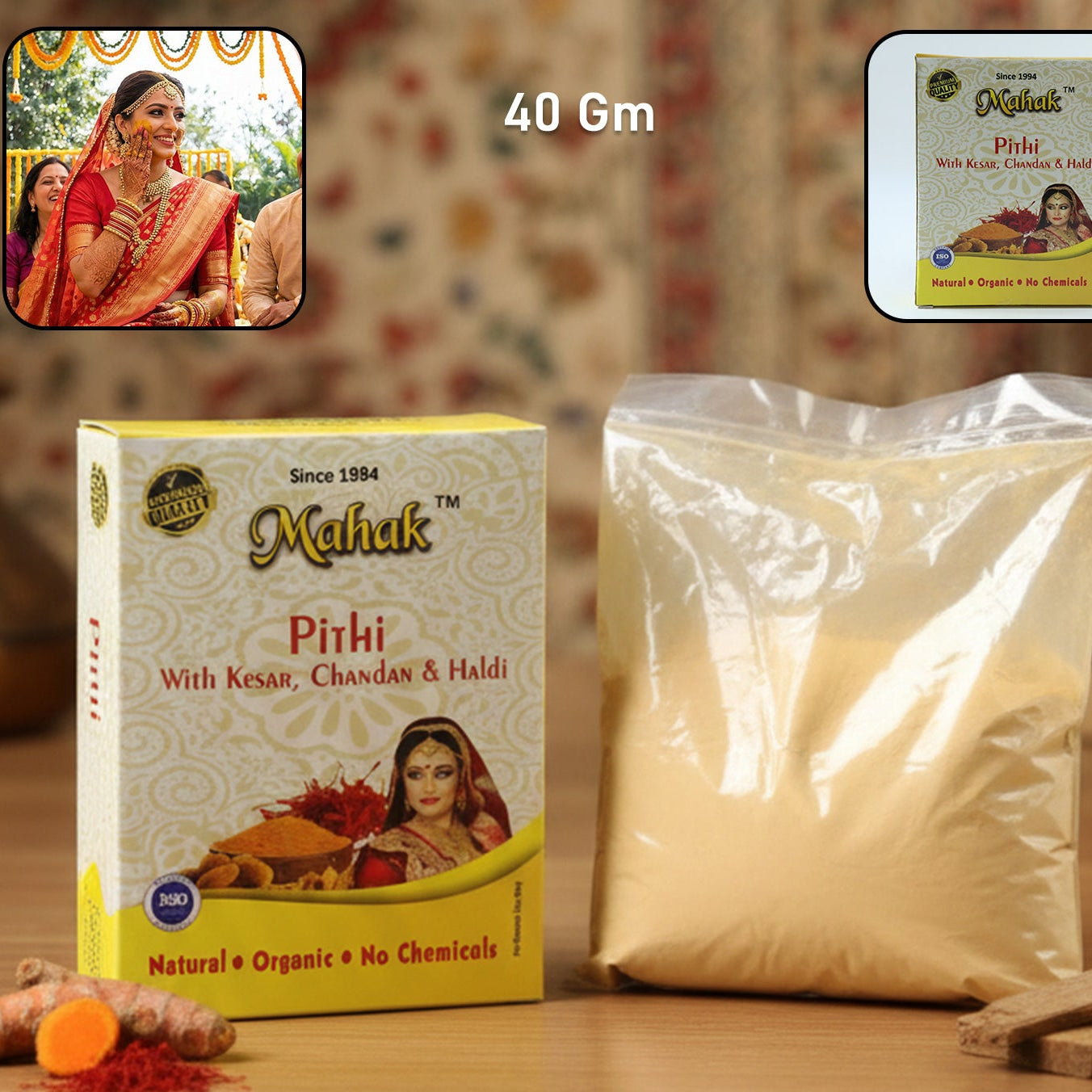 Traditional Face and Body Pithi Powder - 40 gm - Happy Price - Image 1