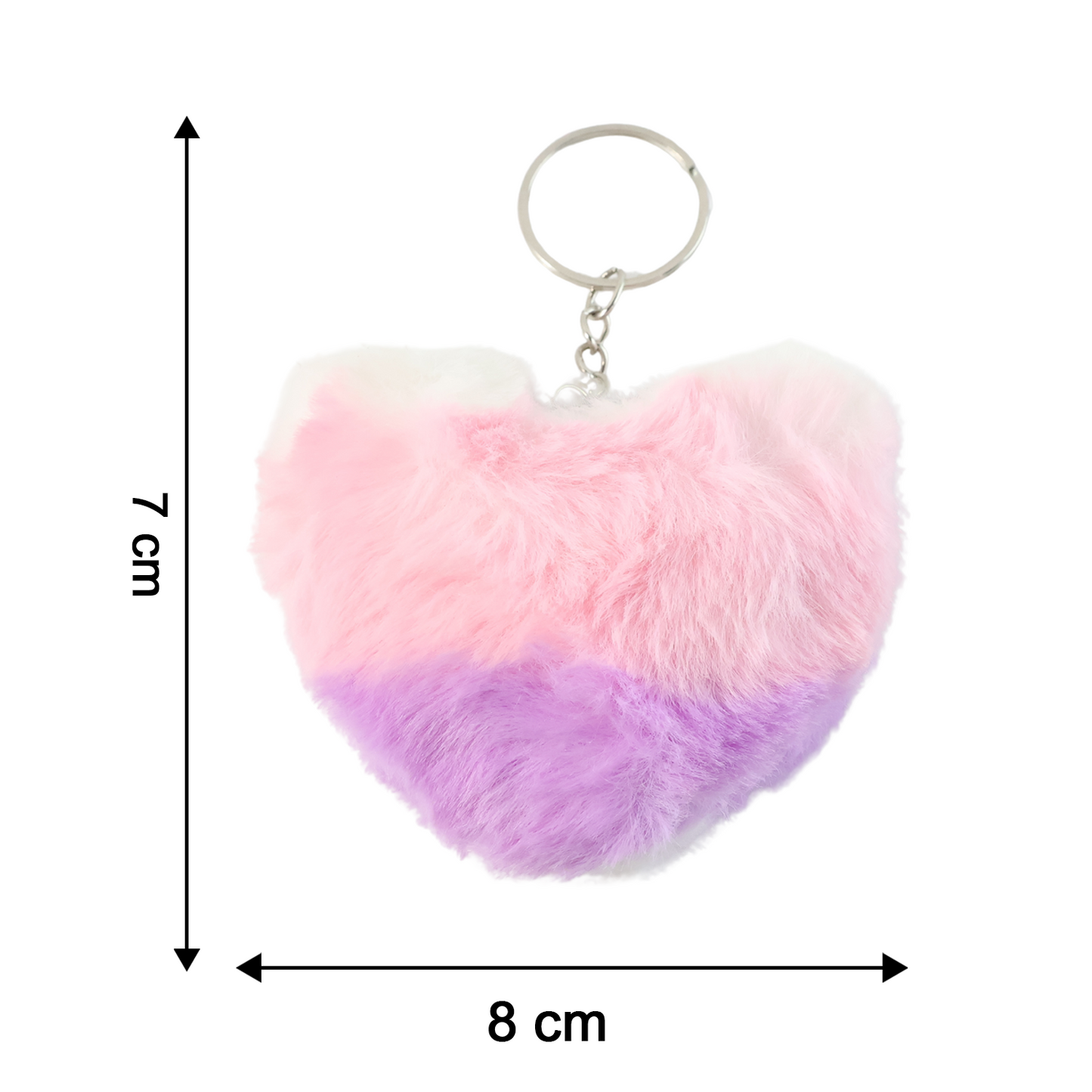 Cute Heart Plush Keychain - 1 Pc - Happy Price - Image 6