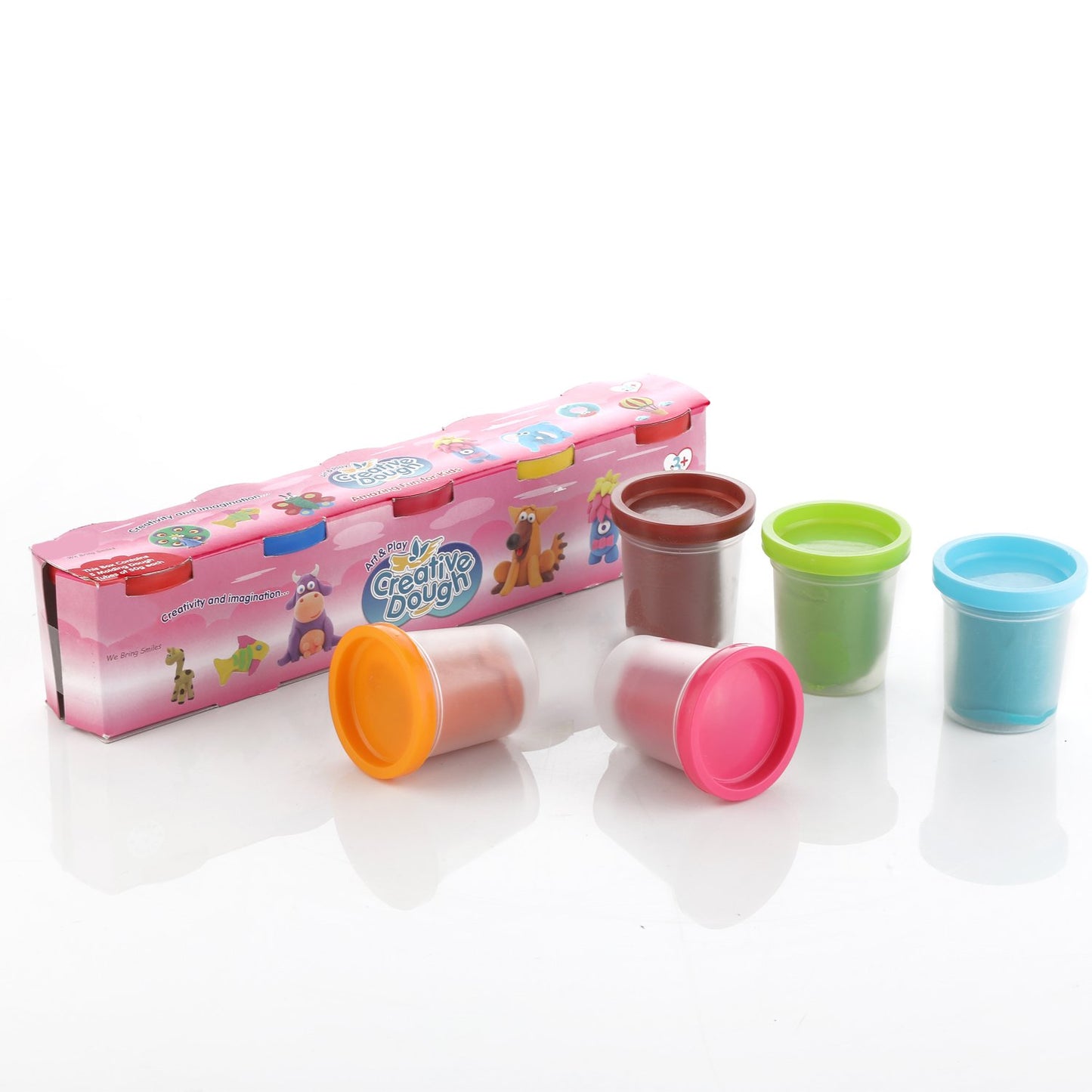 Non-toxic Creative 100 Dough Clay 5 Different Colors (Pack Of 5 Pcs) - Happy Price - Image 7