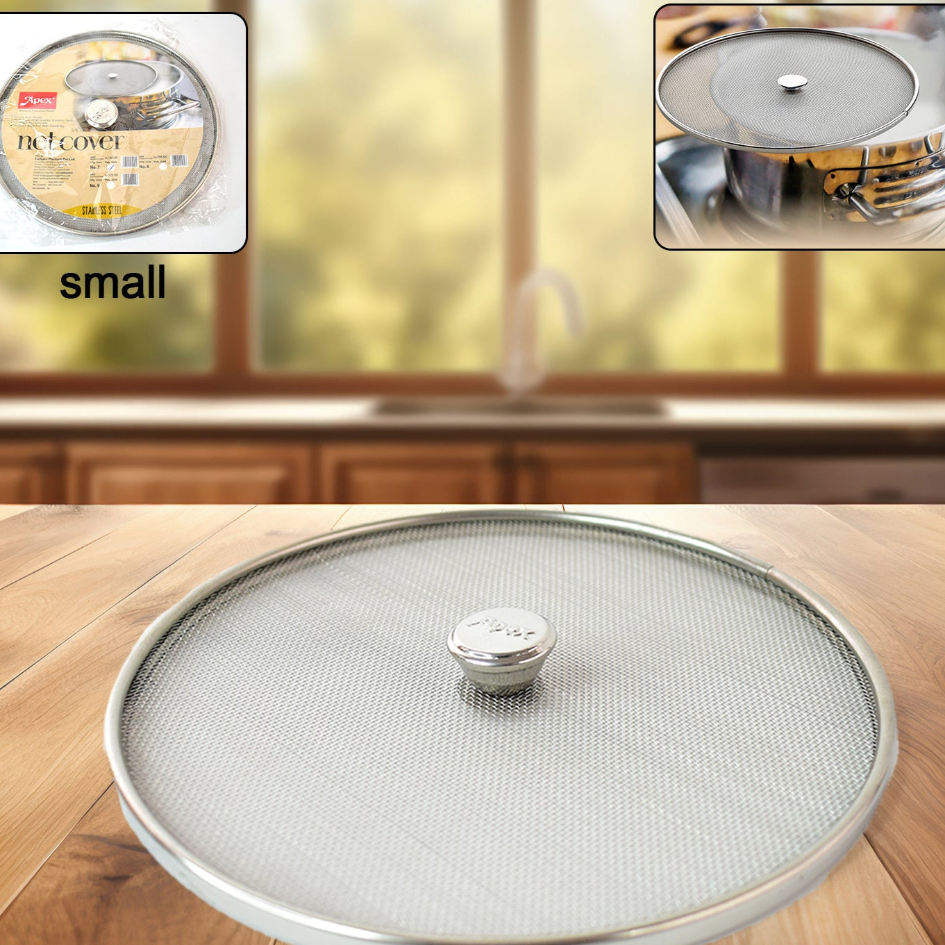 Apex Stainless Steel Mesh Net Cover For Cooking (1 Pc) - Happy Price - Image 1