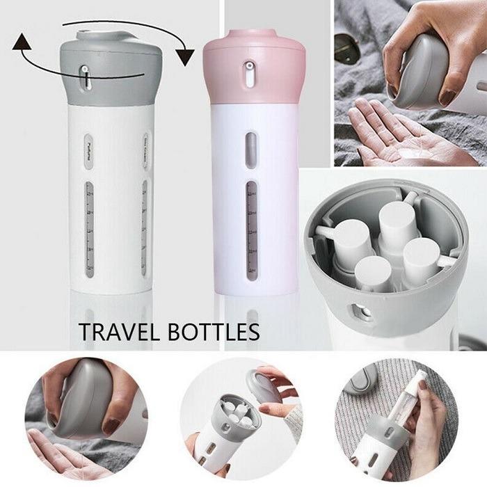 4 In 1 Travel Dispenser Bottle Set Travel Refillable Cosmetic Containers Set - Happy Price - Image 7
