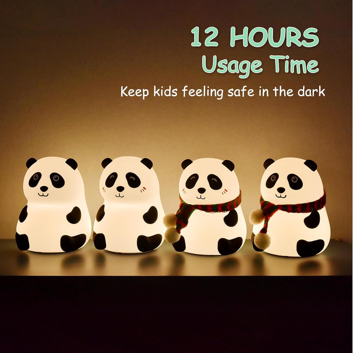 Panda 7-color Led Silicone Touch Lamp (1 Pc) - Happy Price - Image 5