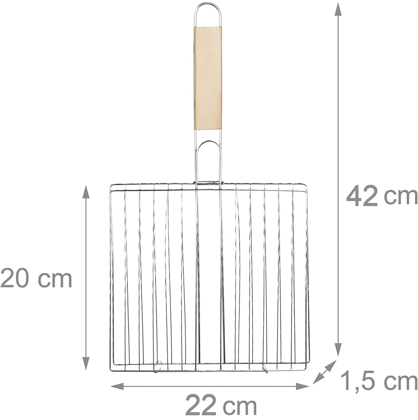 Kitchen Square Roaster Papad Grill Barbecue Grill With Wooden Handle - Happy Price - Image 4