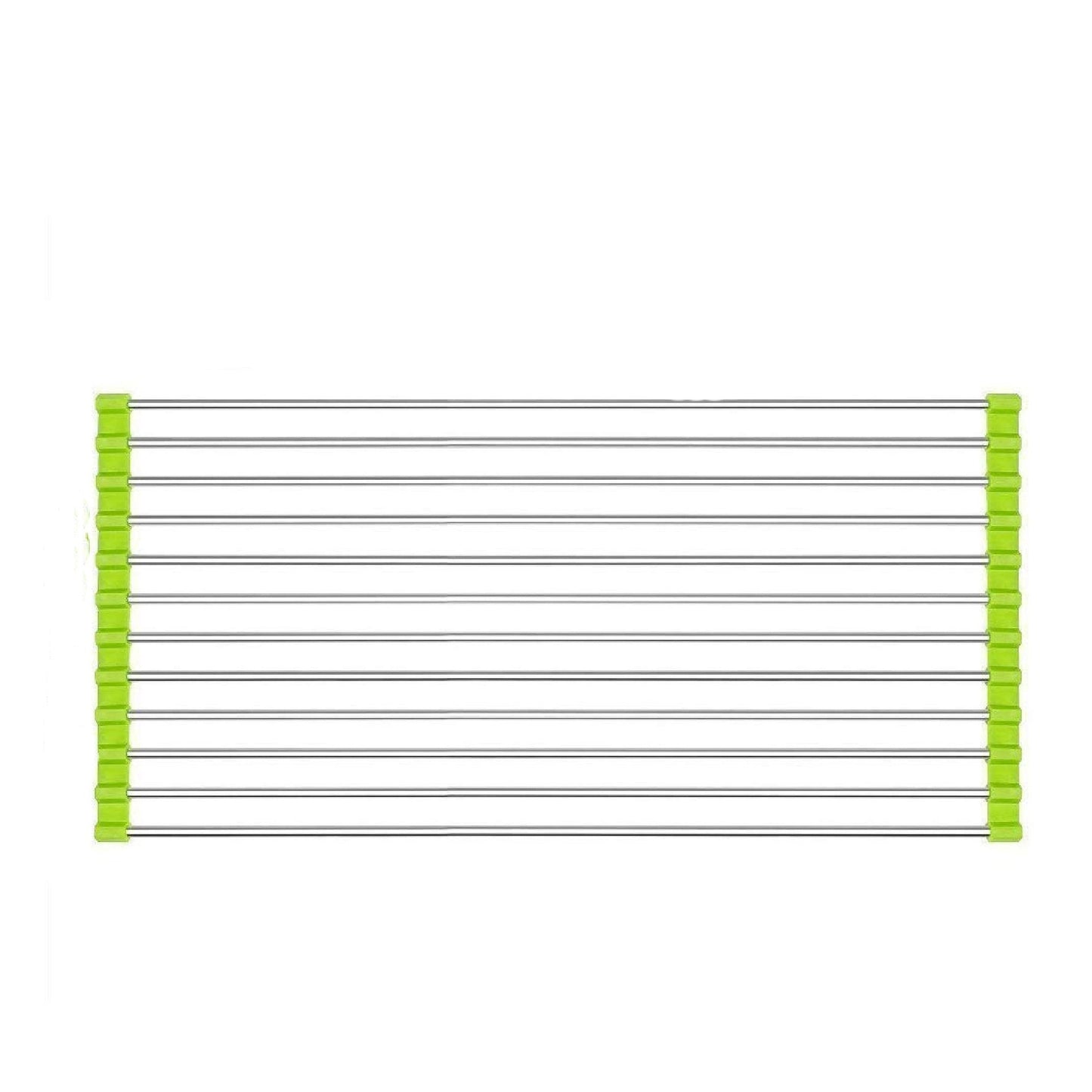 Roll-Up Dish Drying Rack for Kitchen Sink - Stainless Steel & Silicone - Happy Price - Image 1