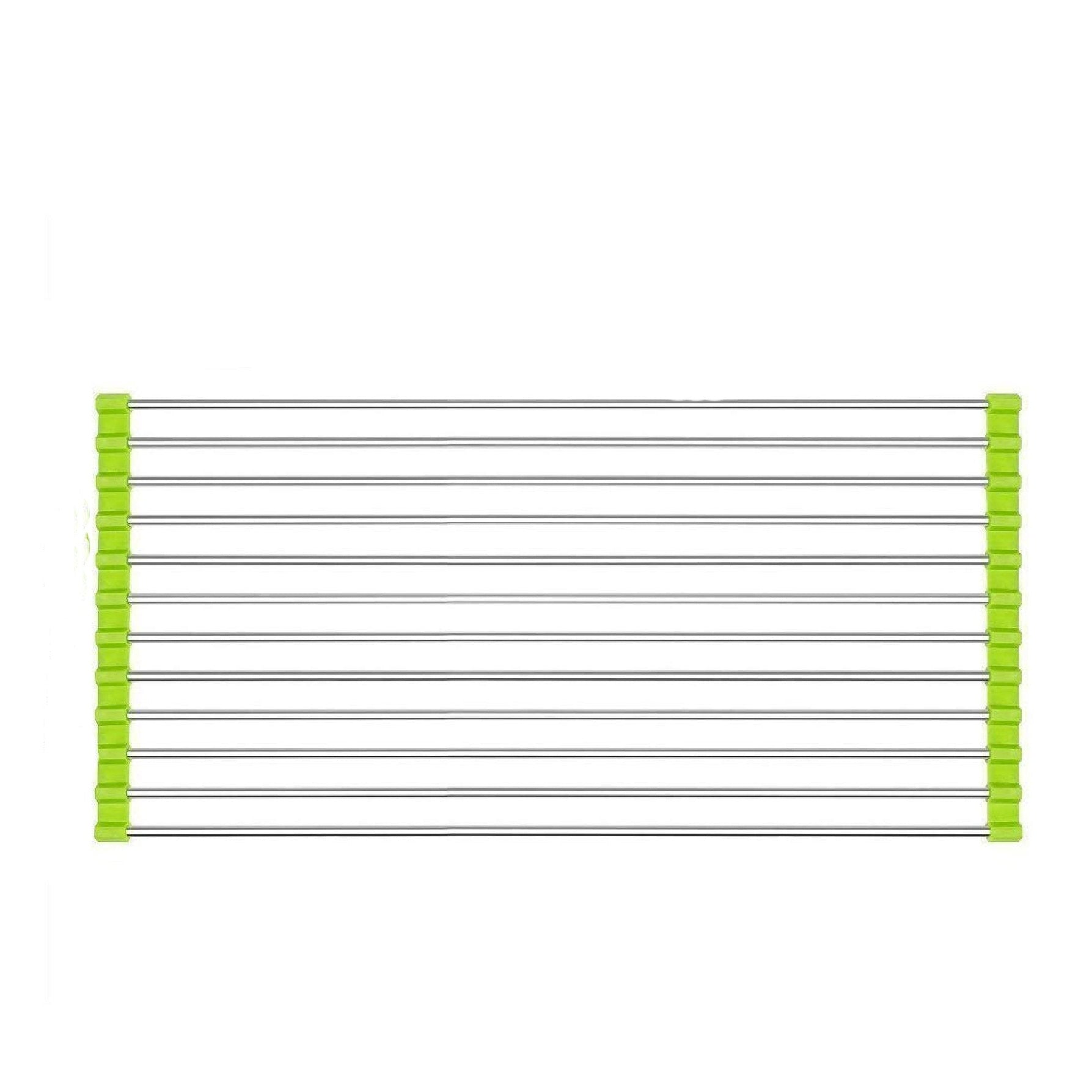 Roll-Up Dish Drying Rack for Kitchen Sink - Stainless Steel & Silicone - Happy Price - Image 1